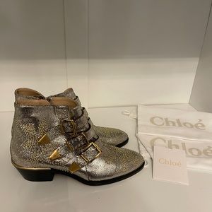 Chloé Susanna boots metallic size 36